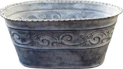 Produktbild von Pflanzschale Ornament Zink L22cm