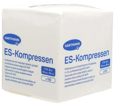 Zdjęcie produktu dla ES-KOMPRESSEN niesterylne 10x10 cm 8 sztuk