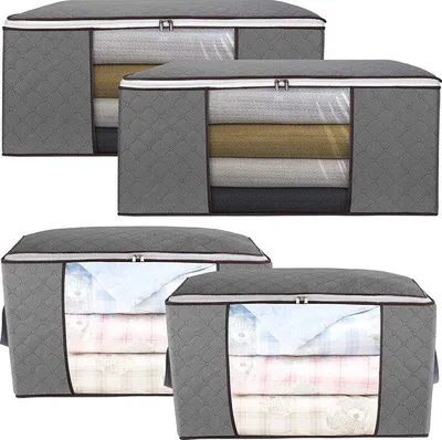 Produktbild von Famanu Kleiderhülle Organizer Aufbewahrungstasche - 70x50x30cm/60x40x35cm