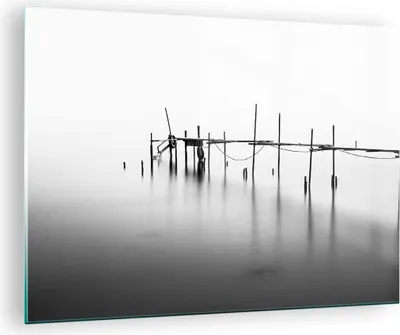 Produktbild von Bilder auf glas - Meer Brücke Wasser - 70x50cm - Glasbilder - Wandbilder - Kunstdruck - zum Aufhängen bereit - Wanddekoration aus Glas - Glas Bilder - Wandbild auf Glas - Einteilig - GAA70x50-3727