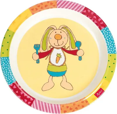 Image de Sigikid, assiette, lapin, coloré, 25388