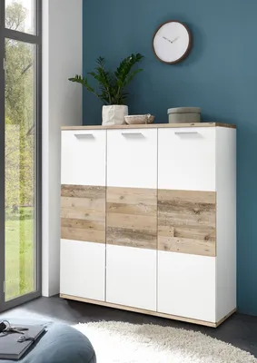 Image de Schuhschrank >Hugo< in Weiß matt - 120x118x38cm (BxHxT)