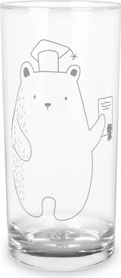 Produktbild von Mr. & Mrs. Panda Glas Bär Prüfung 400 ml - Transparent - Geschenk, Bestanden, Cocktailglas, Abitur, Zeugnis, Longdrinkglas, Abschluss, Teddy, Abschlusszeugnis, Tumbler