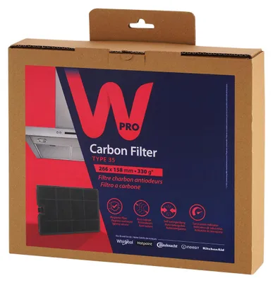 Produktbild von 4 Wpro Aktivkohlefilter CHF035, 481948048355, Typ 35