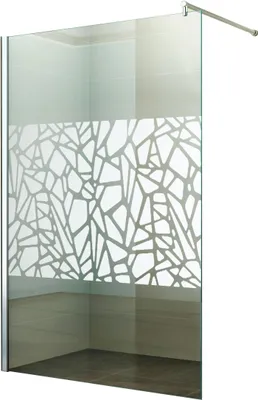 Produktbild von Walk-in Duschabtrennung Duschwand Seitenwand 40 cm Scherben 10 mm NANO Glas Saturn
