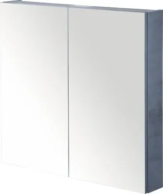 Obrázok produktu pre Zrkadlová skrinka Sanox 70 x 13 x 65 cm betónová antracitová 2-dverová