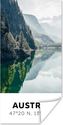 Produktbild von MuchoWow® Poster Österreich - Wasser - Grün - Alpen 20x40 cm - Plakat - Foto