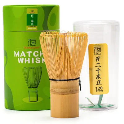 Zdjęcie produktu dla Zestaw do przygotowywania matchy z bambusa, zawierający 120 zinken (cienkich pałeczek), idealny do przygotowywania matchy latte, ceremonii parzenia herbaty lub jako prezent