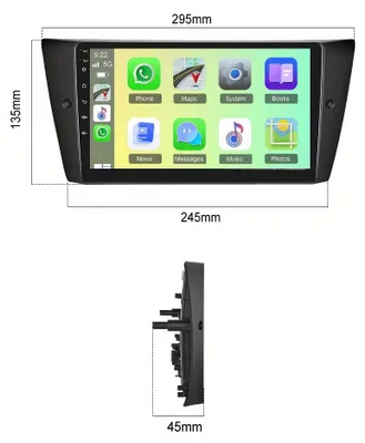 Immagine prodotto di Autoradio - Sistema multimediale Android 13 - Schermo touchscreen HD da 9 pollici - CarPlay e Android Auto wireless