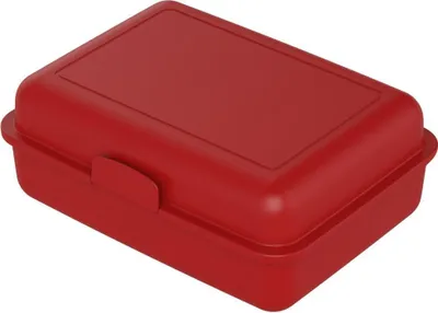 Produktbild von Vorratsdose School-Box groß - BPA-freie Brotdose Kinder mit Trennschale & Klickverschluss - robuste Lunchbox  Germany - standard-rot