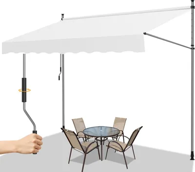 Produktbild von Jiubiaz Markise Klemmmarkise Einziehbar Sonnenmarkise Sonnenschutz Balkon ohne Bohren 300x120cm