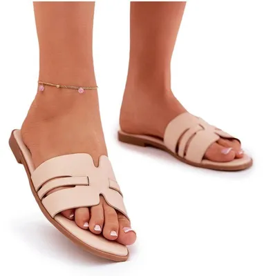 Produktbild von Damen Flache Sandalen Mit Ausschnitten Aus  Beige Ecapus 37