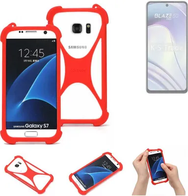 Produktbild von K-S-Trade Handy-Hülle kompatibel mit Lava Blaze Pro 5G Schutz-Hülle Bumper Silikon Schutz Hülle Cover Case Silikoncase Silikonbumper TPU Softcase