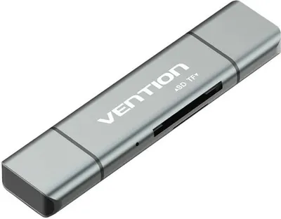 Obrázok produktu pre Multifunkčná čítačka kariet Vention USB2.0 sivá