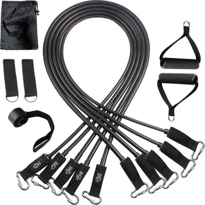 Produktbild von INF 11-teiliges Widerstandsband-Set bis 200 lbs - TPE, vielseitig einsetzbar