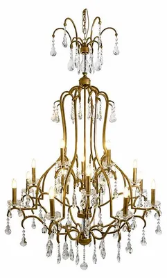 Produktbild von Kronleuchter Cambridge, 160 cm - Goldfarben - Messing und Glas