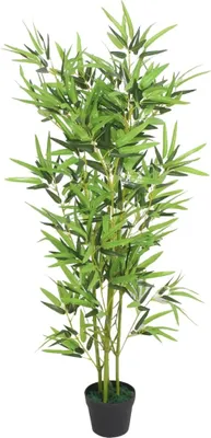 Produktbild von The Living Store Künstliche Bambuspflanze mit Topf 120 cm Grün