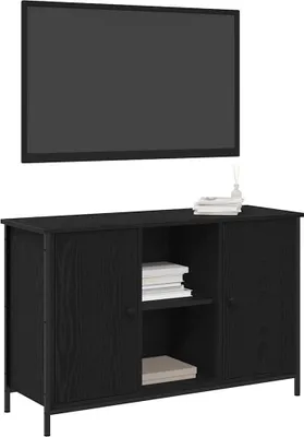 Obrázek produktu pro vidaXL Sada skříněk pod TV, černá, vzhled dubového dřeva, 101 x 35 x 65 cm