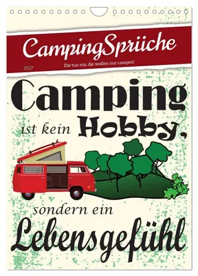 Produktbild von CampingSprüche (Wandkalender 2027 DIN A4 hoch), CALVENDO Monatskalender
