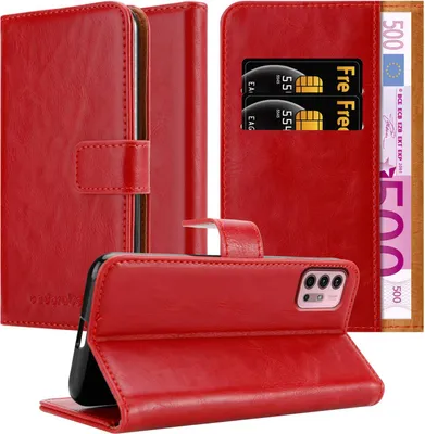 Produktbild von Cadorabo Hülle für Motorola MOTO G10 / G30 Schutzhülle in Rot Handyhülle Book Tasche Case Etui Luxury