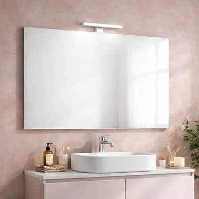 Immagine prodotto di Specchio bagno 60x100 con luce a led, bordo filo lucido