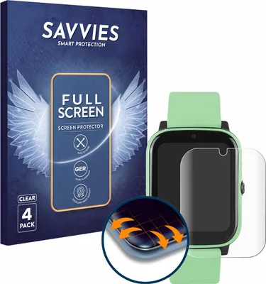 Produktbild von 4x Savvies Fullscreen Schutzfolie für One2Track Connect NEXT Displayschutz Folie Fullcover Klar Transparent