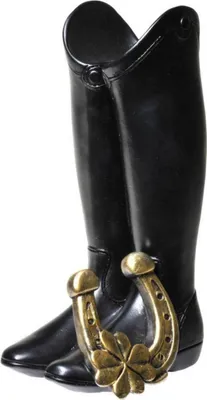 Produktbild von Spardose Reitstiefel mit Hufeisen mit Pfropfen