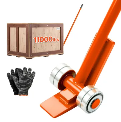 Immagine prodotto di Sollevatore VEVOR con capacità di carico di 4990 kg, sollevatore per mobili con lunghezza di 1803,4 mm, con guanti, ausilio di trasporto con cerchi in acciaio per mobili pesanti, oggetti e blocchi di cemento, ideale per traslochi e trasporti pesanti.