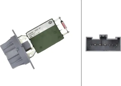 Produktbild von Widerstand Innenraumgebläse 12 V 5-polig HELLA für u.a. PEUGEOT 206