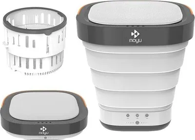 Image de Lave-linge compact et portable pour le camping - Pliable et électrique - Idéal pour les appartements