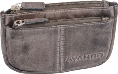 Produktbild von Leder Schlüsseltasche Schlüsselmäppchen, grau