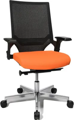 Produktbild von Topstar Bürostuhl T300, TA309A T340 orange, schwarz, alu Stoff