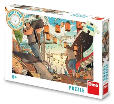 Produktbild von Dinotoys Dino-Puzzle eines Fischereihafens – 300 Teile