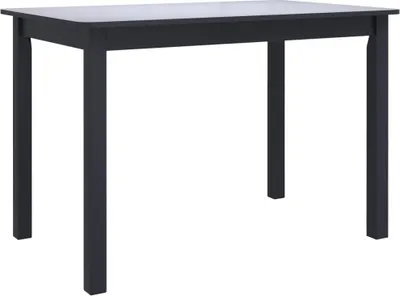 Produktbild von vidaXL Esstisch Schwarz 114x71x75 cm Gummiholz Massiv
