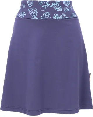 Produktbild von Minirock aus Baumwolle, Boho Tellerrock - Blau, Damen, Baumwolle(Bio),Elasthan, Größe: L