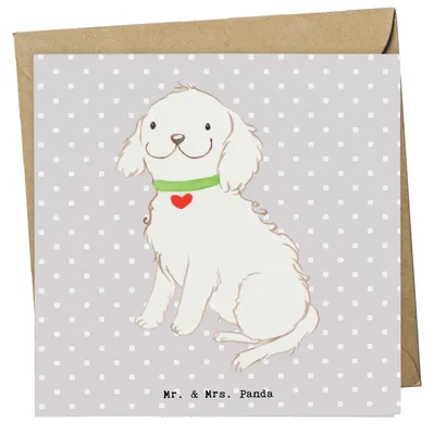Produktbild von Mr. & Mrs. Panda Grußkarte Bolonka Zwetna Lebensretter - Grau Pastell - Geschenk, Tsvetnaya, faltkarte, Glückwunschkarte, doppelkarte, Klappkarte, anlasskarte