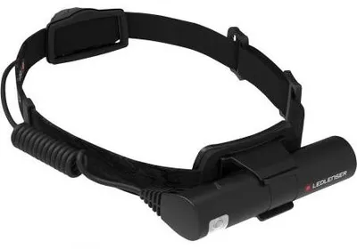 Image de Lampe frontale Ledlenser H8R bleu foncé, jusqu'à 600 lm, portée lumineuse de 150 m, autonomie de 120 heures, IP54, 2 batteries rechargeables,