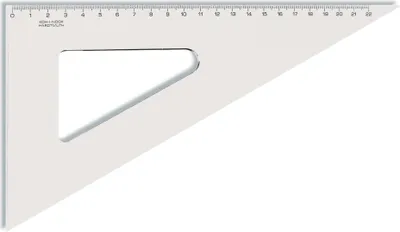 Obrázok produktu pre KOH Trojuholník Plast 60° 22 cm Pravítko transparentné