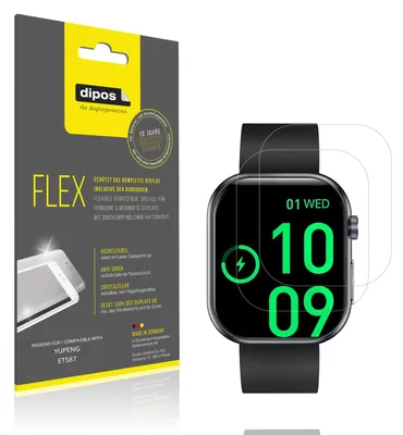 Produktbild von 2x Schutzfolie für YUPENG ET587 Folie, 100% Displayabdeckung, dipos Flex