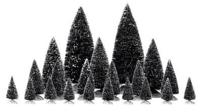 Tannenbaum-Set, 21 Stück, mehrfarbig, Polyester, 22,5 cm