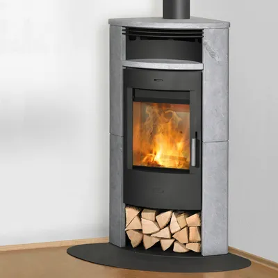 Produktbild von Fireplace Malta Eckkaminofen Stahl Schwarz | Speckstein