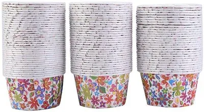 Produktbild von Hochtemperatur-Muffin-Cup-Set - 100er-Pack - Regenbogen-Design - Bakformen - Hochwertige Qualität - Cupcake-Formen
