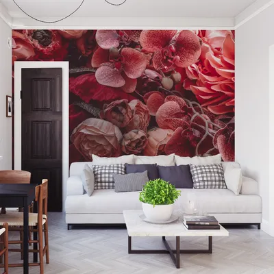 Produktbild von Muralo XXL Vlies FOTOTAPETE Rote 3D Effekt BLUMEN (B) 270 cm x (H) 180 cm Tapete Wandtapete WOHNZIMMER SCHLAFZIMMER 5194