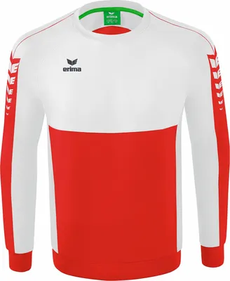 Produktbild von Erima Six Wings Sweatshirt Rot/Weiß - XL