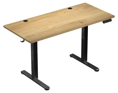 Obrázek produktu pro Stolní psací stůl s elektricky nastavitelnou výškou - 120 X 60 Cm - z dubového dřeva - kovový rám - herní stůl