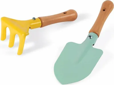 Image de Janod Happy Garden - Outils de jardinage pour enfants - Jouet Set de jardinage