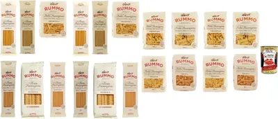 Produktbild von Italian Gourmet Pasta Set 20×500g – Auswahl Italienische Hartweizen Pasta (Spaghetti, Penne, Fusilli, Mista u.a.) Vorratspack für Familie & Gastronomie + Italian Gourmet Polpa