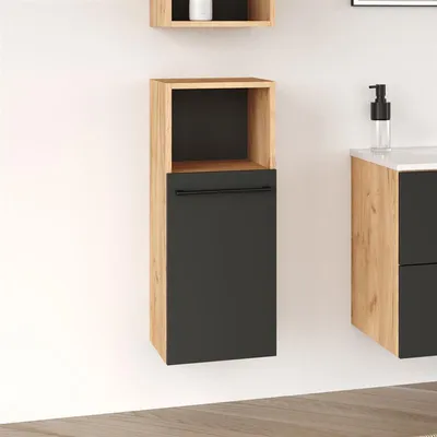 Produktbild von Planetmöbel Midischrank LUX Gold Eiche / Anthrazit