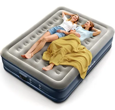 Luftbett für 2 Personen, selbstaufblasend, 203x152x38 cm, mit Pumpe