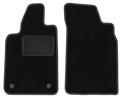 Produktbild von Velours-Fußmatten Vorne für Fiat Barchetta 1995-2005 (Coupé/Cabrio) – 2-tlg, Schwarz, passgenau – Wielganizator LUX